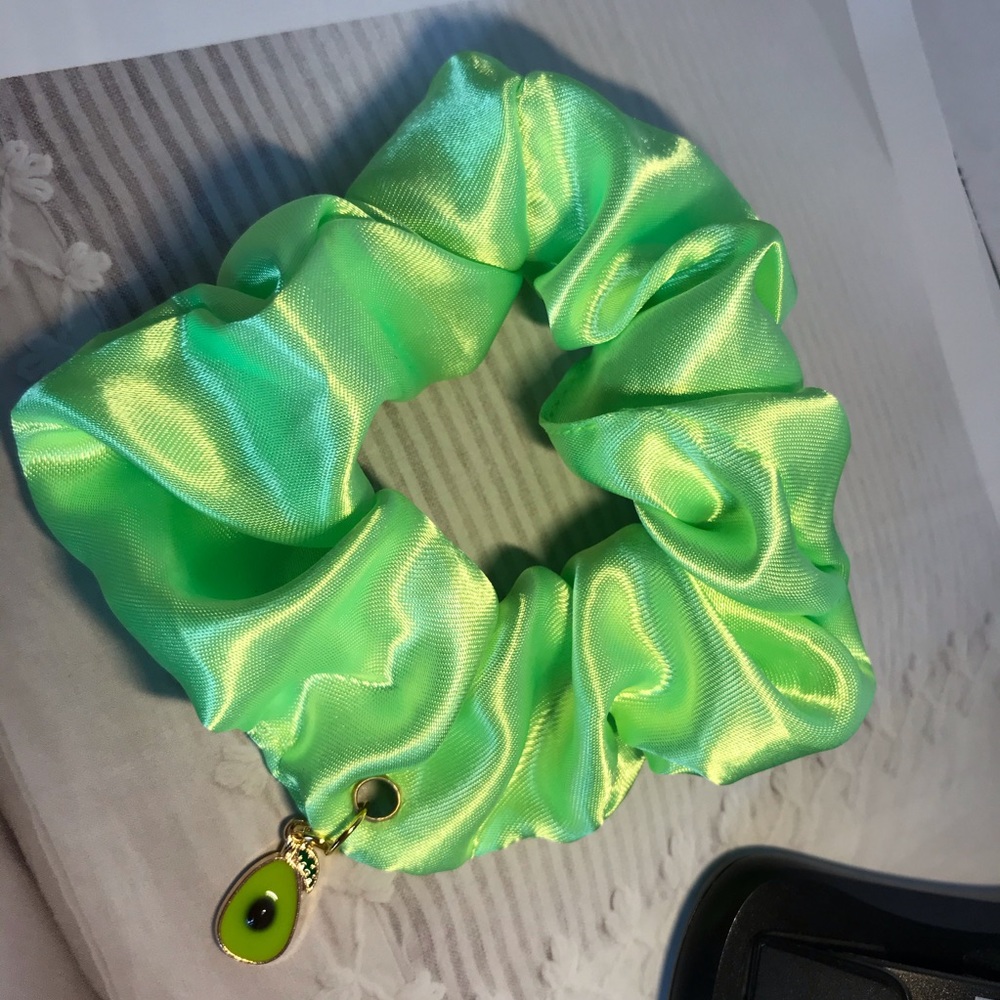 Green shades scrunchies